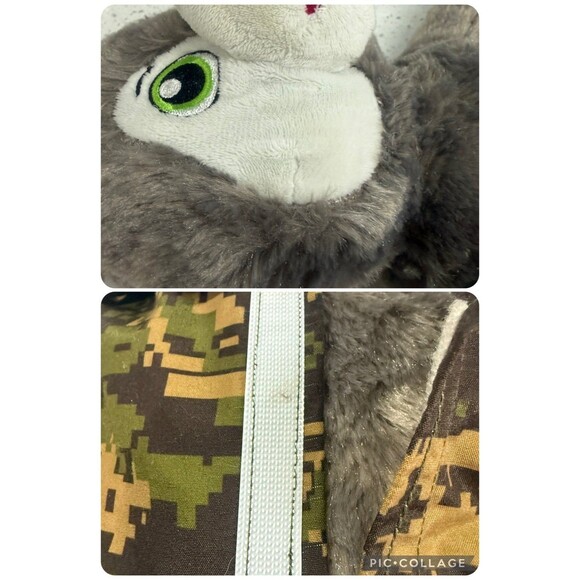 Build A Bear [BAB] Great Wolf Lodge 17in Wiley the Wolf Plush in Military Attire - Picture 12 of 12